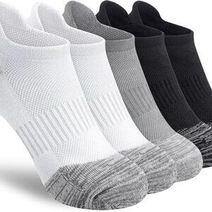 Women's Ankle Socks for Athletics 5-Pack Breathable Cotton with Arch Support